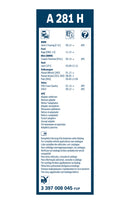 Bosch Rear Wiper Blade - 280mm - A281H