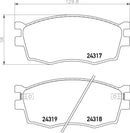 Mintex Brake Pad Set fits -Hyundai Kia MDB2733 (also fits other vehicles)