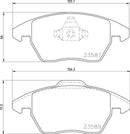 Mintex Brake Pad Set fits -Audi VW MDB3022 (also fits other vehicles)
