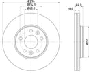 Mintex Brake Discs fits -Fiat Nissan Opel Renault Vauxhall V330:5 MDC2676 (also fits other vehicles)