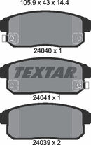 Textar Brake Pad Set - 2404001