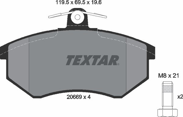 Textar Brake Pad Set - 2066921