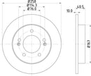 Mintex Brake Discs fits -Hyundai Kia V303:5 MDC2239 (also fits other vehicles)