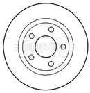 Borg & Beck Brake Disc (Pair)  - BBD4684