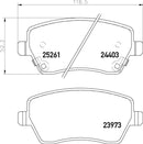 Mintex Brake Pad Set fits -Nissan MDB3186 (also fits other vehicles)