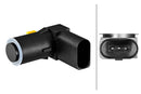 HELLA 6PX 358 270-581 Sensor, parking distance control - 3-pin connector - mounting