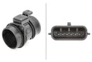 HELLA 8ET 009 142-261 Air Mass Sensor - 4-pin connector - Bolted