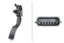 HELLA 6PV 009 978-711 Sensor, accelerator pedal position - for left-hand drive vehicles - 6-pin connec