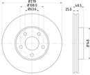 Mintex Brake Discs fits -Ford Volvo V288:5 MDC1637C (also fits other vehicles)