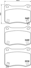 Mintex Brake Pad Set fits -Lexus MDB3111 (also fits other vehicles)