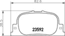 Mintex Brake Pad Set fits -Toyota MDB2084 (also fits other vehicles)