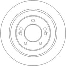 Disctech Brake Disc (Single) - Fits Alfa romeo, Kia - ABD3835 - Rear Axle