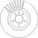 Disctech Brake Disc (Single) - Fits Hyundai, Porsche - ABD3830 - Rear Axle Right