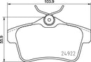 Mintex Brake Pad Set fits -Citroën DS MDB3444 (also fits other vehicles)