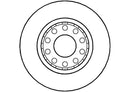Disctech Brake Disc (Single) - Fits Audi, Citroën - ABD2849 - Rear Axle