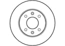 Disctech Brake Disc (Single) - Fits Audi, Renault - ABD2652 - Front Axle