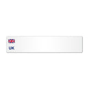 Jepson Car Acrylic Standard Oblong: 520 X 111mm (No British Standard Mark) with square-cut edge and UK Flag - 10017000UK-PK50