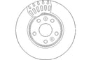 Disctech Brake Disc (Single) - Fits Mercedes-benz, Renault - ABD2177 - Front Axle