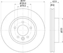 Mintex Brake Discs fits -Land Rover S296:5 MDC1727C (also fits other vehicles)