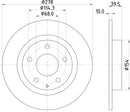 Mintex Brake Discs fits -Mazda S276:5 MDC2518 (also fits other vehicles)