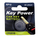 Key Power Coin Cell Battery CR2016 - Lithium 3V - Box of 10 - CR2016KP-PK10