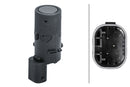 HELLA 6PX 358 141-641 Sensor, parking distance control - angled - 3-pin connector - Plugged
