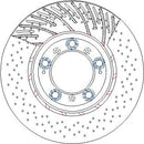 Disctech Brake Disc (Single) - Fits Porsche - ABD4004 - Rear Axle Right
