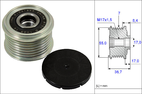 INA Alternator Freewheel Clutch - Part No - 535023910