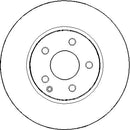 Disctech Brake Disc (Single) - Fits Ford, Mercedes-benz - ABD3280 - Front Axle