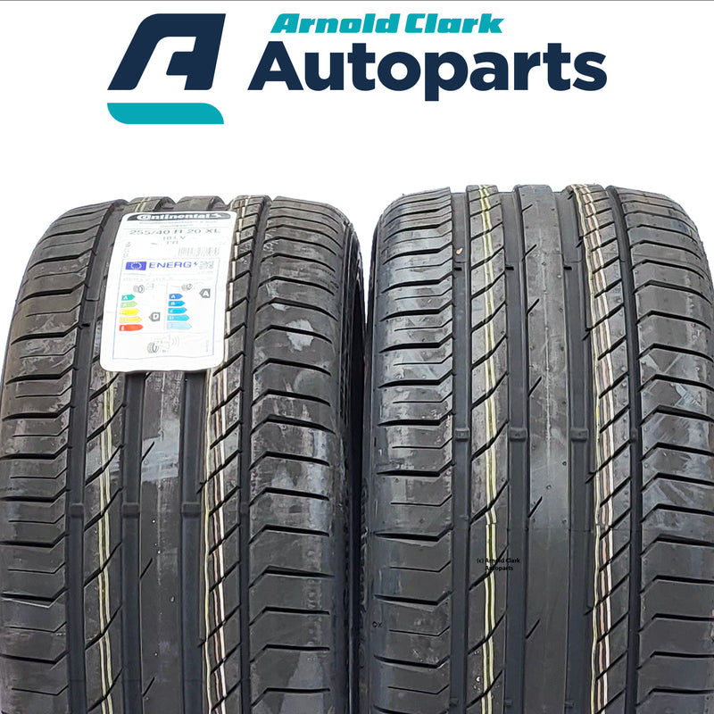 255 40 20 101V Continental Sport Contact 5 SUV Tyres x2 Pair