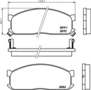 Mintex Brake Pad Set fits -Ford Kia Mazda MDB1439 (also fits other vehicles)