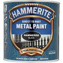 Hammerite Direct To Rust Metal Paint - Hammered Black - 2.5 Litre - 5084795