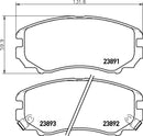Mintex Brake Pad Set fits -Hyundai Kia MDB3199 (also fits other vehicles)