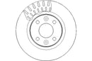 Disctech Brake Disc (Single) - Fits Chevrolet, Dacia - ABD2201 - Front Axle