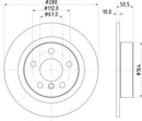 Mintex Brake Discs fits -BMW Mini V280:5 MDC2682 (also fits other vehicles)