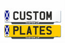 Pair of Standard Lipped Eco Number Plates 520 X 127 Scotland
