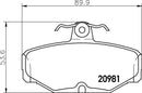 AC Caterham Ford Marcos Panther TVR Westfield Brake Pad Set - Mintex MDB1287