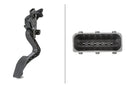 HELLA 6PV 010 175-751 Sensor, accelerator pedal position - for left-hand drive vehicles - 6-pin connec