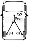 First Line Brake Cable- LH Rear -FKB1536
