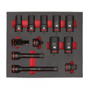 Milwaukee 3/4 Skts. deep foam set 1 -12pc - 4932493398