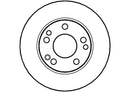 Disctech Brake Disc (Single) - Fits Mercedes-benz, Vw - ABD3449 - Front Axle