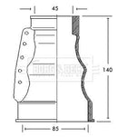 Borg & Beck Cv Joint Boot Kit  - BCB2122 fits Volkswagen - Outer