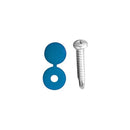 Pearl Consumables Number Plate Drill Screws & Caps - Blue - Pack Of 20 - PNP959