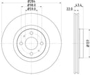 Mintex Brake Discs fits -Abarth Alfa Romeo Chrysler Fiat Lancia V286:5 MDC616 (also fits other vehicles)