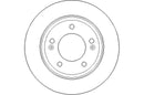Disctech Brake Disc (Single) - Fits Hyundai, Opel - ABD3056 - Rear Axle