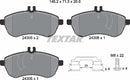 Mercedes-Benz, Brake Pad Set - Textar 2430602