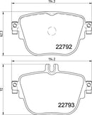 Mintex Brake Pad Set fits -MercedesBenz MDB4064 (also fits other vehicles)