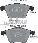 Audi Seat, Brake Pad Set - Textar 23763022360501