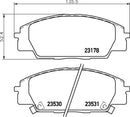 Mintex Brake Pad Set fits -Honda MDB2044 (also fits other vehicles)