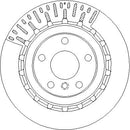 Disctech Brake Disc (Single) - Fits Bmw, Tesla - ABD3850 - Rear Axle
